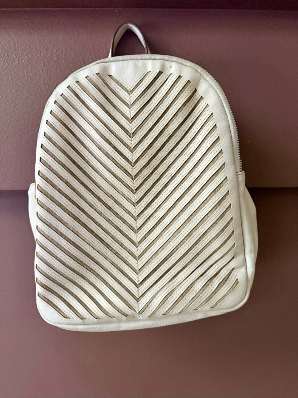 Caprese Italian Off-White Mini Backpack